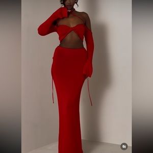 Red two piece set XS